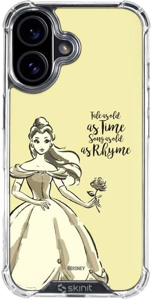 Skinit Clear Phone Case Compatible with iPhone 16 Plus - Officially Licensed Disney Princess Tiana Floral Design