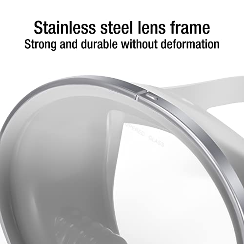 Oval Hd Scuba Mask - Tempered Glass Diving Mask With Stainless Steel Frame, Anti-Fog Scuba Goggles Come With Swimming Earplugs,For Adult Men And Women Snorkeling Free Diving Spearfishing #TOP2