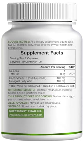 Deal Supplement CoQ10 with Omega-3 Capsules