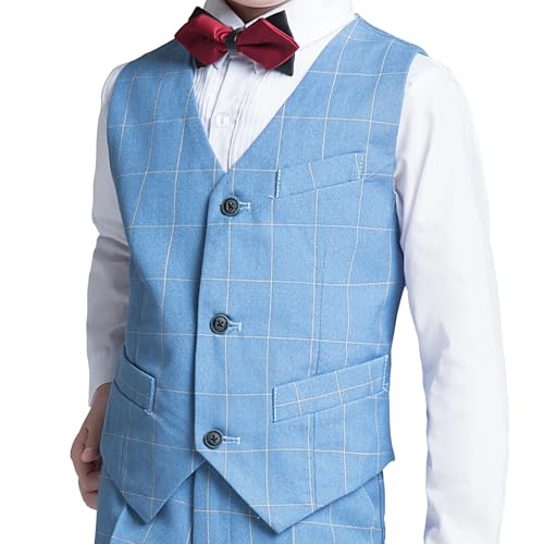 Image of Boys Formal Suit Vest Solid Vest for Toddler Kids Formal Wedding Outfit