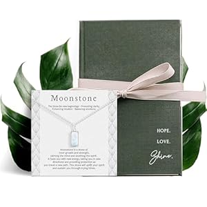 Hope love shine new beginnings rainbow moonstone sterling silver necklace for women  urban country home decor