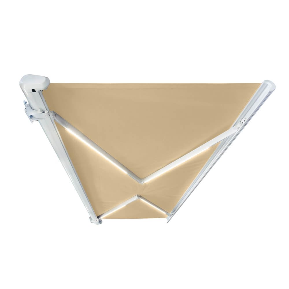 Home Deluxe - LED Vollkassettenmarkise ELOS - Sandfarben, 585 x 300 cm