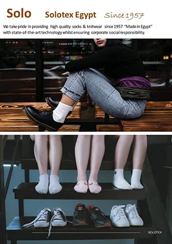 Image of SOLO Cotton Rich, No show socks, Low Cut Liner Non Slip. Made in Egypt (OEKO-TEX Certified)., H.grey /Black /Beige (9-pack), Small-Medium