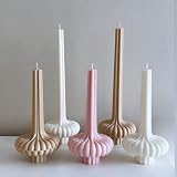 TOPYS 3D Vase Gear Long Rod Candle Molds, Long Rod Gear Ball Plastic Cylinder Molds for Aromatherapy