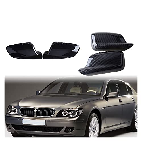 Couvercle de rétroviseur latéral Série 7 E65 E66 E67 style carbone premium - 2