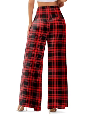 JZC Women's Palazzo Lounge Pants Stretchy Wide Leg Casual Pants Comfy High Waist Flowy Pants S-3XL