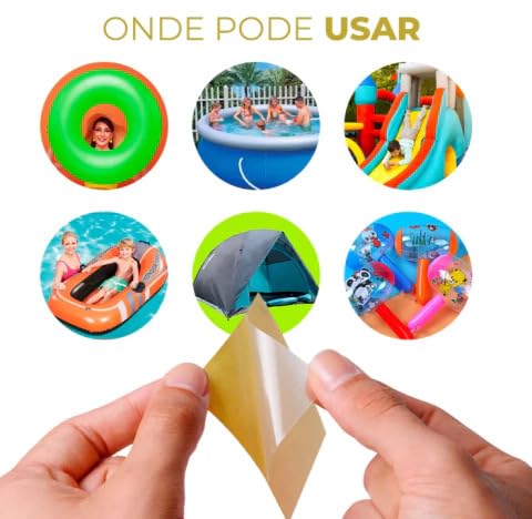 Kit Reparo Transparente Remendo Colchão e Boia Inflável Bask Kit de Reparo em PVC 10 Unidades