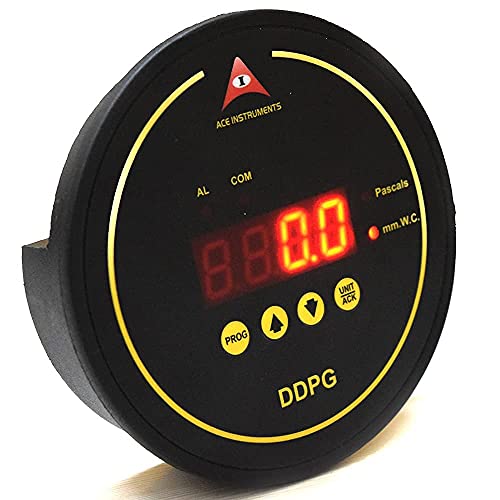 AI-DDPG Digital Differential Pressure Gauge (Range: -100 to 100 Pascals) for Laminar Air Flow Cabinets, Clean Rooms, Bio Safety Cabinets, AHU 4-20mA+ RS 485 Communication