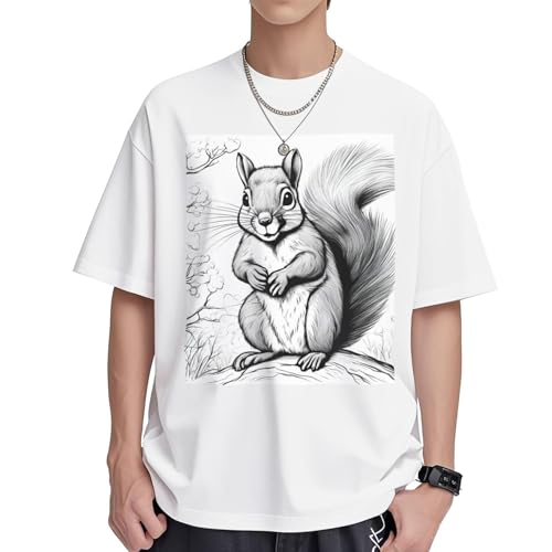 T-shirt écureuil en coton pour femme idéal pour vos sorties décontractées