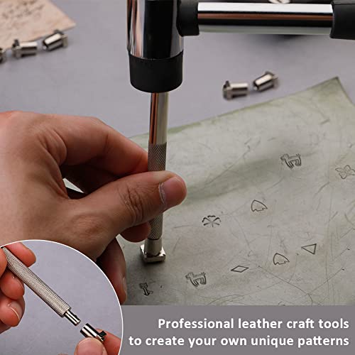 image for ZMAAGG 71 PCS Leather Stamping Tools, Leather Stamping Kit with 68 pcs