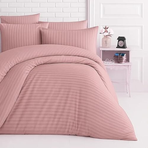Image of Sofrito Micorfiber - Cotton Feel Duvet /Comforter Cover (Double - 61 inchx91 inch - Inches) with Solid Zipper Clousre - Dusty Pink | Solid Zipper Closure & Four Corner Ties |