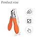Anti Splash Slanted Nail Clipper, Wide Jaw Opening Stainless Steel Nail Trimmer with Ergonomic Handle Nail Cutter for Thick Toenails & Ingrown (Orange)