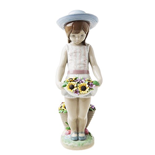 LLADRO - リヤドロ　スカートに花いっぱい　女の子　花 GMIO16◯LLADRO / リヤドロ スカートに花いっぱいスペシャル