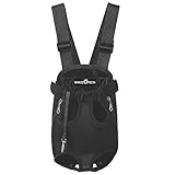 Whizzotech Pet Carrier Backpack, Adjustable Pet Front Cat Dog Carrier Backpack Travel Bag, Legs Out, Easy-Fit for Traveling Hiking Camping PB03 (S, Black)
