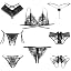 Set of 8 L (2 sexy panties + perforated bra) + 6 perforated shorts)