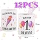 BETESSIN 12 Windlicht Tischdeko Einschulung Schulkind Teelichter Mädchen Junge Rosa Windlichter Alles Gute zum Schulanfang Lichthülle Mini Kerze Deko 1. Schultag Einschulungsparty für Teelichter