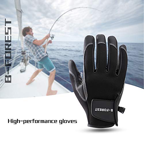 B-Forest Fishing Gloves,Men And Women Flexible Waterproof Windproof Warm Neoprene Gloves Great For Ice Fishing Photography Motorcycling Running Shooting Hiking In Light Cold Weather #TOP1