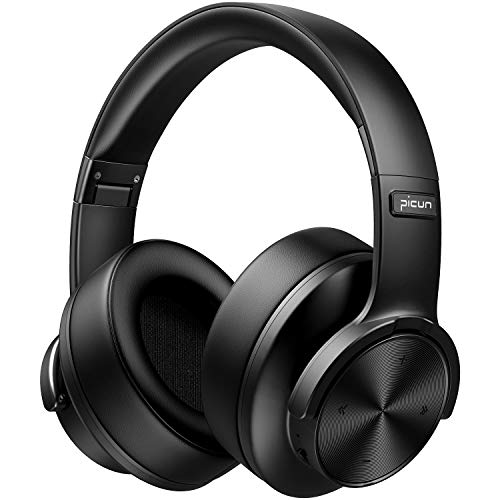 【2020 Updated Version】Bluetooth Headphones, Picun 40H Playtime Wireless Headphones Over Ear, HiFi Stereo