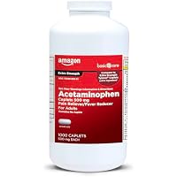 1000-Count Amazon Basic Care Extra Strength 500mg Acetaminophen Caplets only $4.94-$5.77