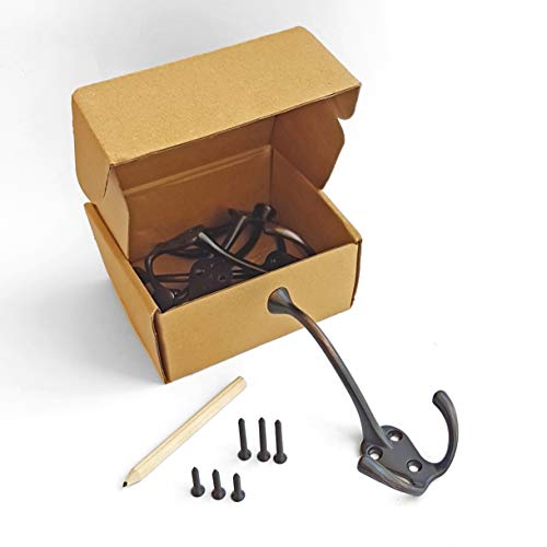 Ambipolar 5 Pack Trileg Hook, Heavy Duty Big Triple Leg/Double Coat Hooks Base. Entryway Coat Hooks, Scarf And Jacket Hangers.perfect Bath Towel Heavy Hooks (5 Pack, Oil Rubbed Bronze) #TOP1