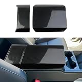 Fewshaw Carbon Fiber Style Front Armrest Box Cover Trim Accessories for Tesla Cybertruck (Bright Surface)