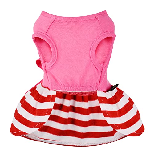 Dog Dresses For Medium Dogs Girl Small Dog Clothes Female Summer Puppy Birthday Dress Outfit For Chihuahua Yorkie Teacup Cute Apple Print Pet Skirt Apparel Cool Cat Clothing Female 2 Pack (X-Small) #TOP1