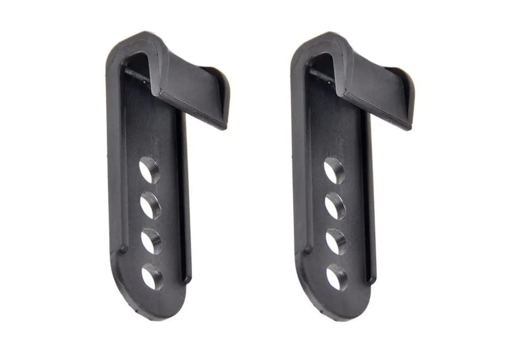 Hockey Helmet Cage/Shield Replacement J-Clips | Secure a Tight Fit, Hold in Place (2 Pack), Black