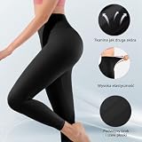 Oielai Tik Tok Spodnie Sportowe Damskie, Wysoka Talia Push Up Boom Booty Spodnie z Kontrolą Brzucha, Długie Spodnie Sportowe Fitness Spodnie Jogi dla Kobiet Dziewcząt, z-czarny, XXL