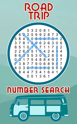 Road Trip Number Search: Travel Size Activity Book with 105 Puzzles