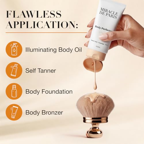 Image of Blend & Blur Body Brush - Body Makeup Brush & Self Tanner Brush for Cream Application, Blending Brush for Body Foundation & Leg Makeup, Soft Dense Bristles for Smooth Finish