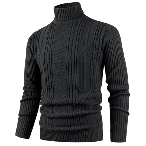 Pull à col roulé homme idéal pour un look casual chic et chaud en hiver