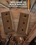STRICH Support mural pour guitare 2 Paquet, porte-monnaie en bois de noyer noir pour guitare électrique acoustique, bass, Ukulele, violon, Mandolin, Banjo