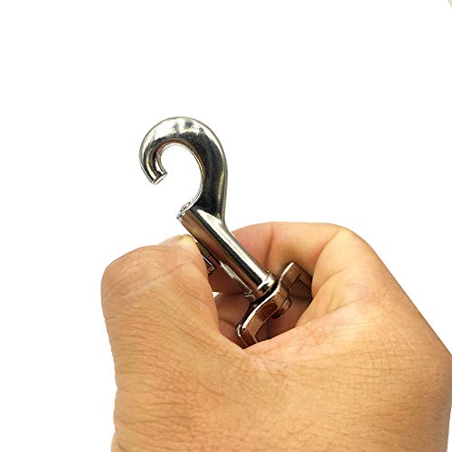 Vafon 10 Pcs Heavy Duty 2.95"X0.98" Square Eye Nickel Plated Swivel Snap Hooks Pet Buckle Trigger Clip Clasp Dog Horse Lead Keychain #TOP2