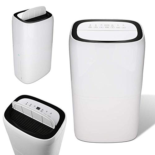 wolketon Deshumidificador de Aire Eléctrico hasta 26L/Día con Temporizador, Talla de 20~30 mu00b2 Deshumidificación Silenciosa para Hogar, Baño, Dormitorio, Oficina, Armario, Cocina