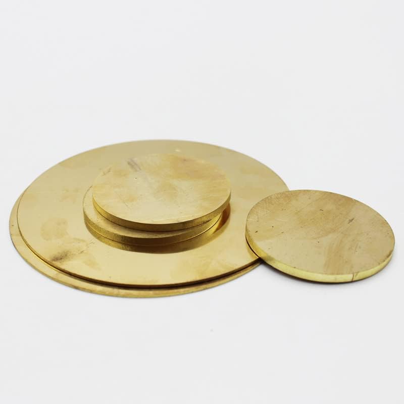 Aurorad H62 Brass Plate Round Plate Thin Copper Wafer Gasket Laser Cutting Engraving Processing (Size : 1x100mm 1pc)