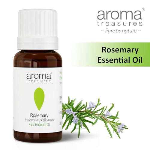 Image of Aroma Treasures Rosemary essential oil for hair growth, Skin & aromatherapy - 10ml | 100% pure essential oil