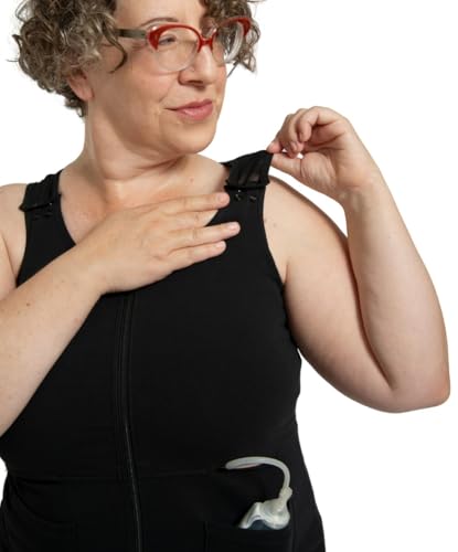 AnaOno Post-Op Zip-Front Camisole – Cotton Blend Pocketed Front Closure – Post Surgical Recovery Camisole2