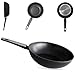 Quttin - Sartén Wok Antiadherente de inducción Titan con Mango. Para todo tipo de cocinas. Aluminio Recubierto con PFLUON Doble Capa. Resistente Duradera Calidad. No se pega. Lavavajillas. Wok 28 cm