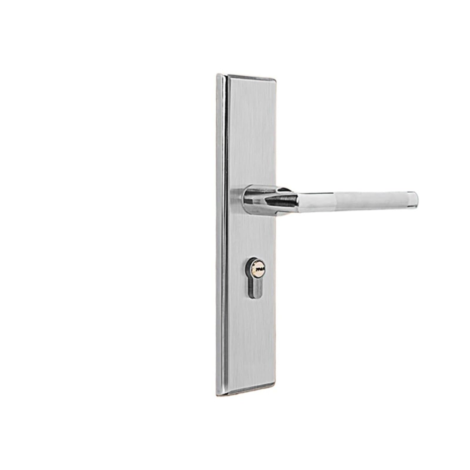 OPTEPYOE 1 Set of Stainless Steel Silent Door Lock Indoor Split Handle Household Hardware with Key(D1)
