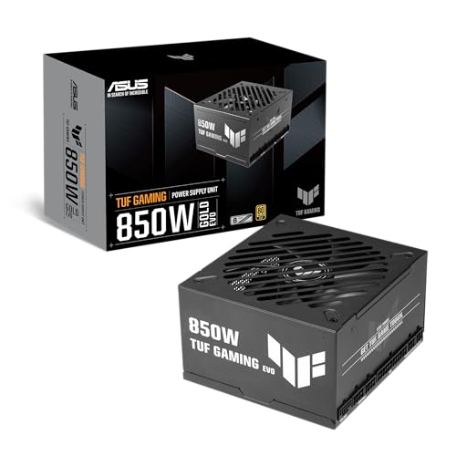TUF Gaming 850W Gold EVO, Alimentatore Certificato 80+ e Cybenetics Gold, PCIe 5.1, SATA e ATX 3.1, Ventole a Doppia Sfera, Rivestimento Prottetivo PCB, Cavi Incisi, Nero, TUF-GAMING-850G-EVO - Alimentatore - Immagine 5
