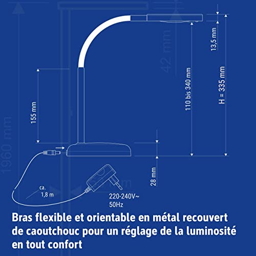 Lampe LED MAULjoy peu encombrante de bureau flexible 3000K rose - 7