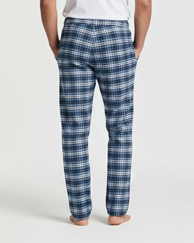 Image of Real Essentials 3 Pack: Men's Soft Cotton Flannel Pajama Pants PJ Lounge Bottoms Elastic Waist Pockets (Big and Tall)