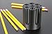 Revolver Cylinder Pencil/Pen Holder - Uniquely Designed to resemble a 6-Shot Revolver Hand Gun Cylinder Chamber - Great Desk Decor for Any Firearm Enthusiasts - Znet3D (Black)