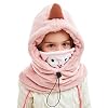 Happy Cherry – Cappello Passamontagna Bambina Bambino Inverno Berretto con Sciarpa Bambini Cappellino in Pile Protezione del Collo Cartone Animato per Sciare Ciclismo Sport all’aperto – 2-8 Anni