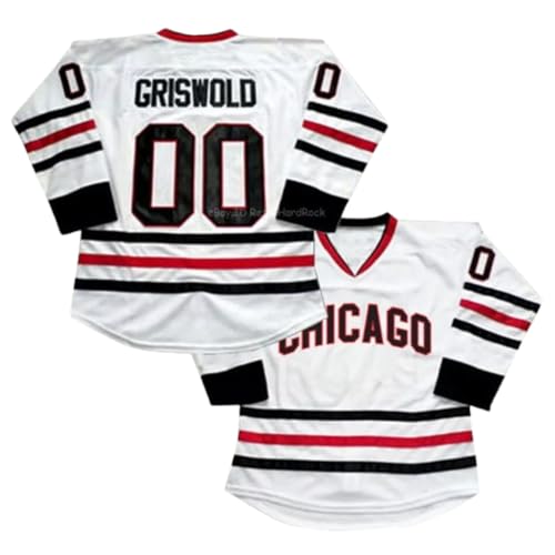 Clark Griswold National Christmas Jersey Sewn Stitch Hockey Shirt Chase Face (46) White