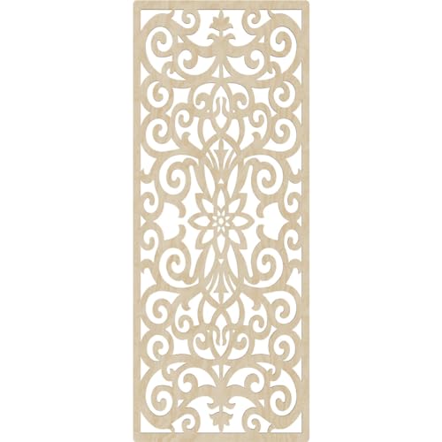Image of Buel Decorative Pierced Fretwork Wood Wall Panels, 29 3 /8 inchW x 74 3 /8 inchH x 3 /8 inchT, Birch