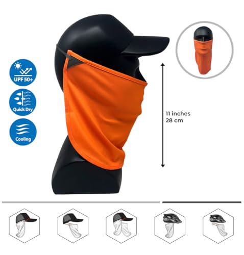 CoolNES - UV Sun Protection Neck Drape Adjustable Multifunctional 2 in 1 Face Covering for Outdoor Fishing - Unisex