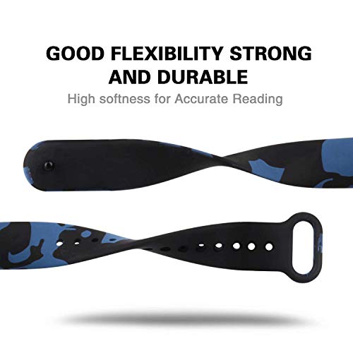 Image of Silicone Camouflage Army Style Band Strap for Xiaomi Mi Band 4 & Mi Band 3(Device Not Included) (Army Blue)