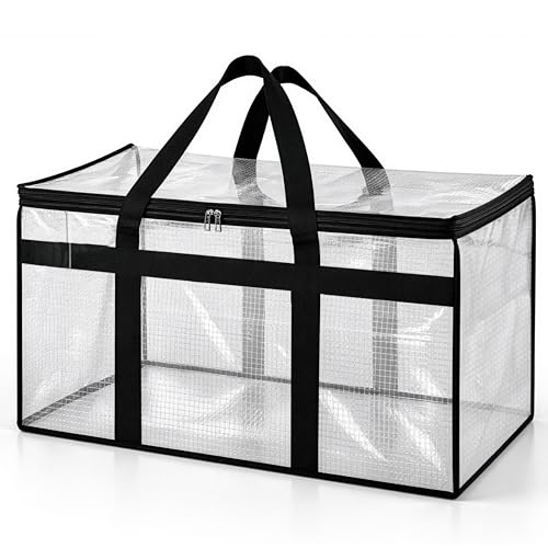Image of Storite Transparent Storage Bag 82L Transparent Checks - 57x40x36cm