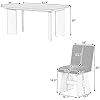 LUMISOL Modern Dining Table Set for 6 Solid Wood Kitchen Table Set with 6 Chairs, 7 Piece Dining Table Set with 6 Upholstered Dining Chairs, Farmhouse Dining Set for Kitchen Living Room, Dark Gray